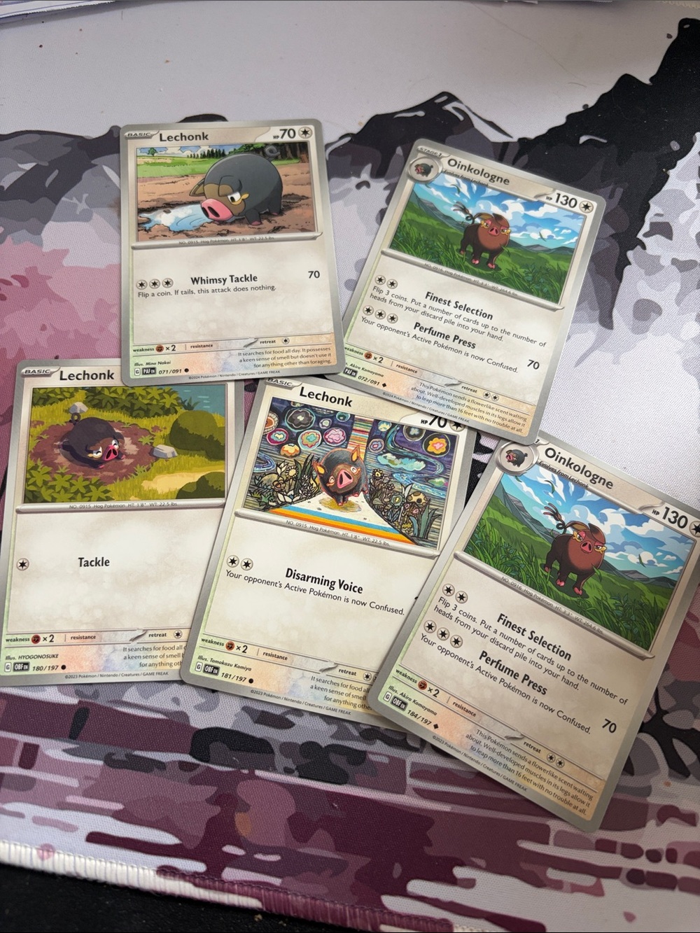 Lechonk & Oinkologne Evolution Lot | Paldean Fates + Obsidian Flames | ✨5/$25